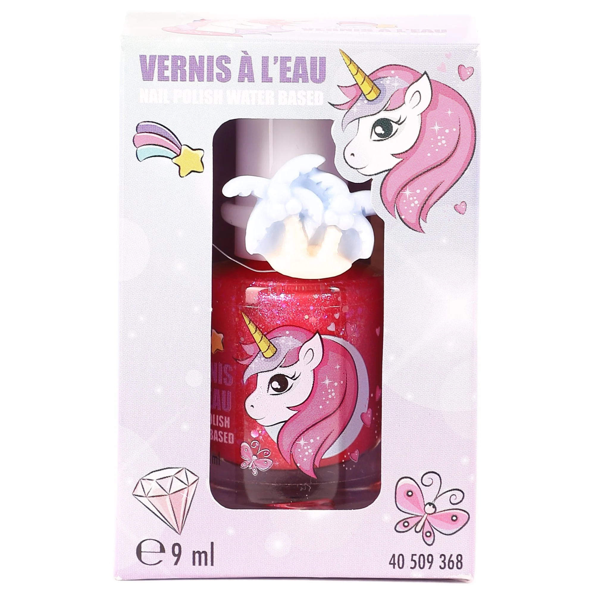 Vernis à ongles à l'eau ros Licorne