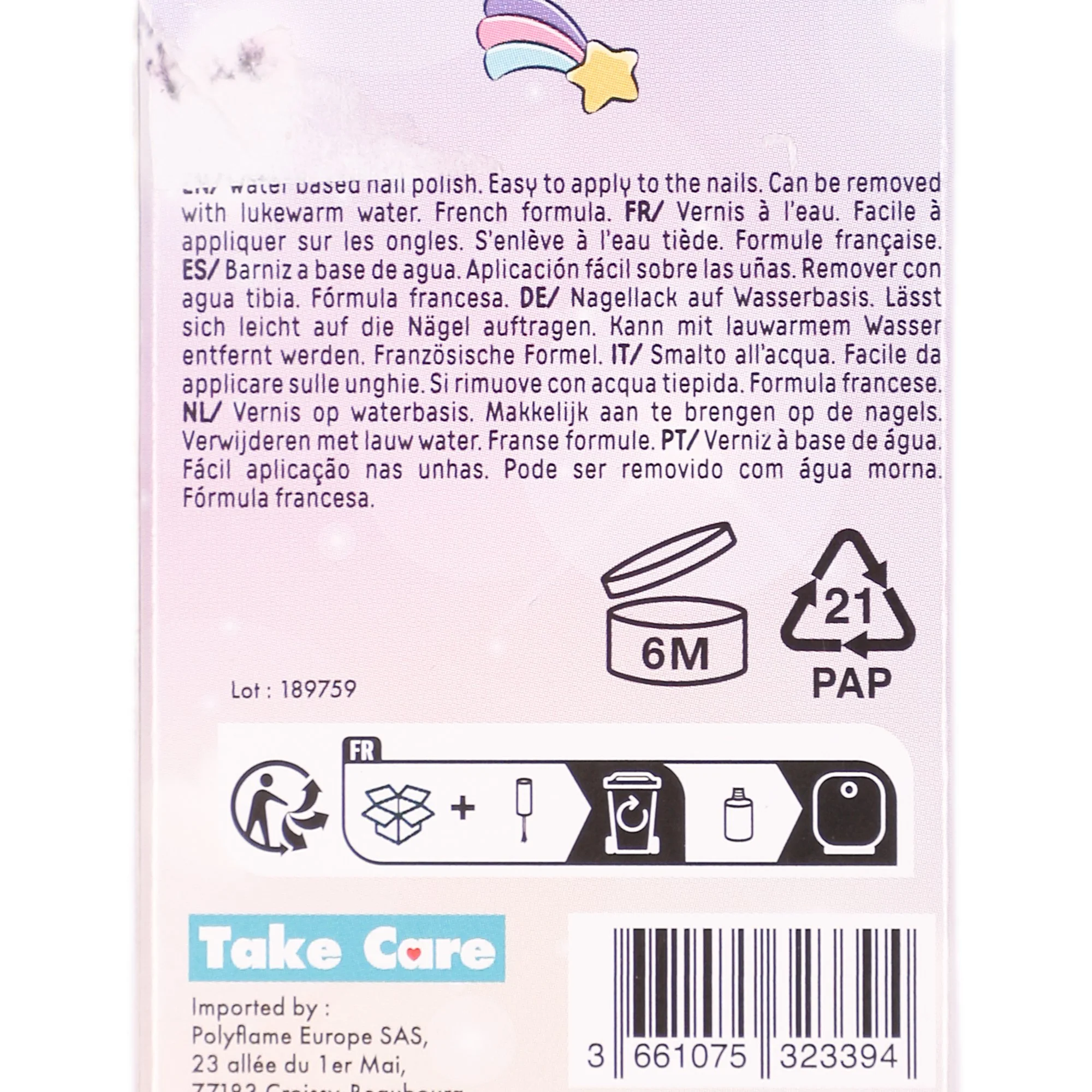 Vernis à ongles à l'eau ros Licorne - Image 4