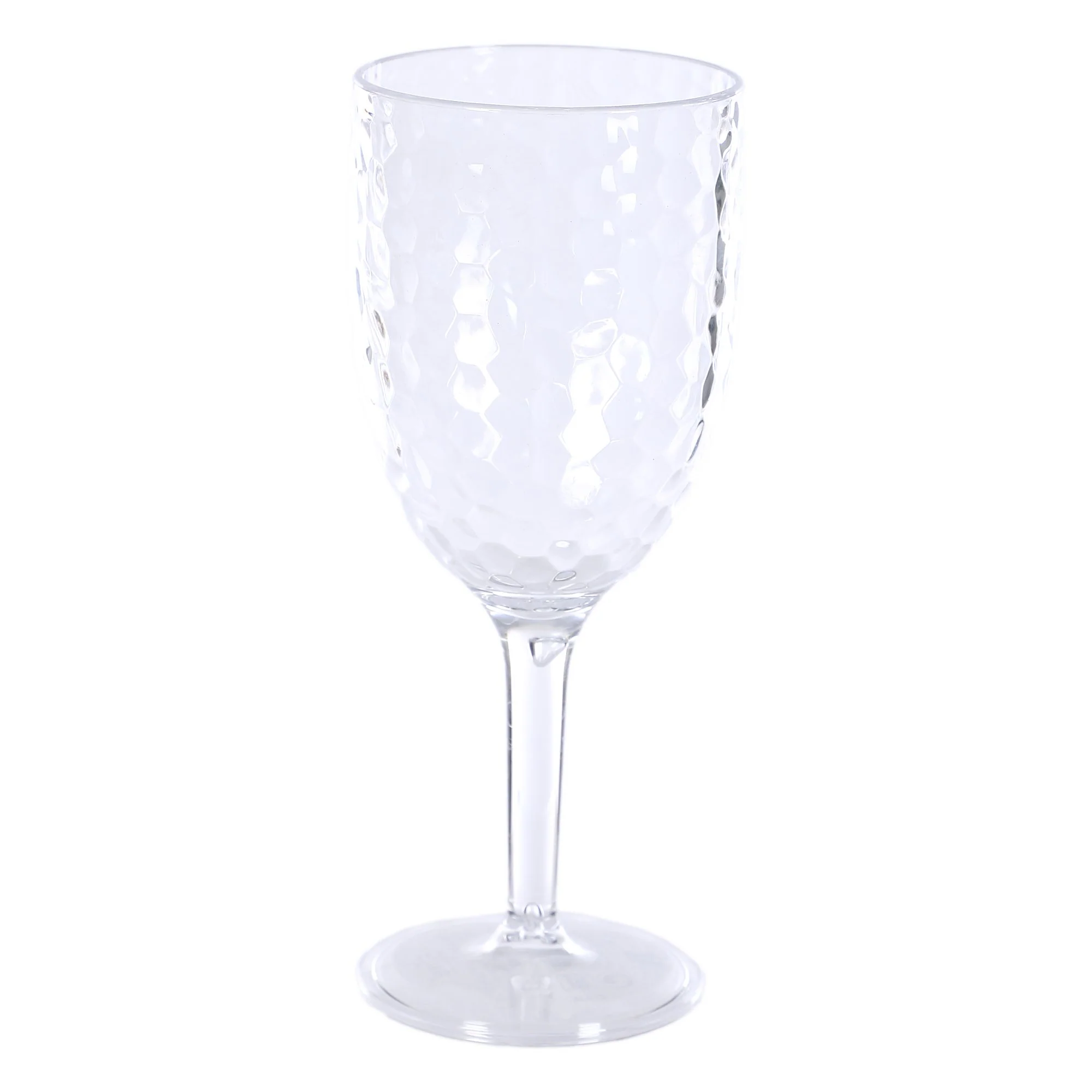 Verre à pied en plastique martelé 35cl